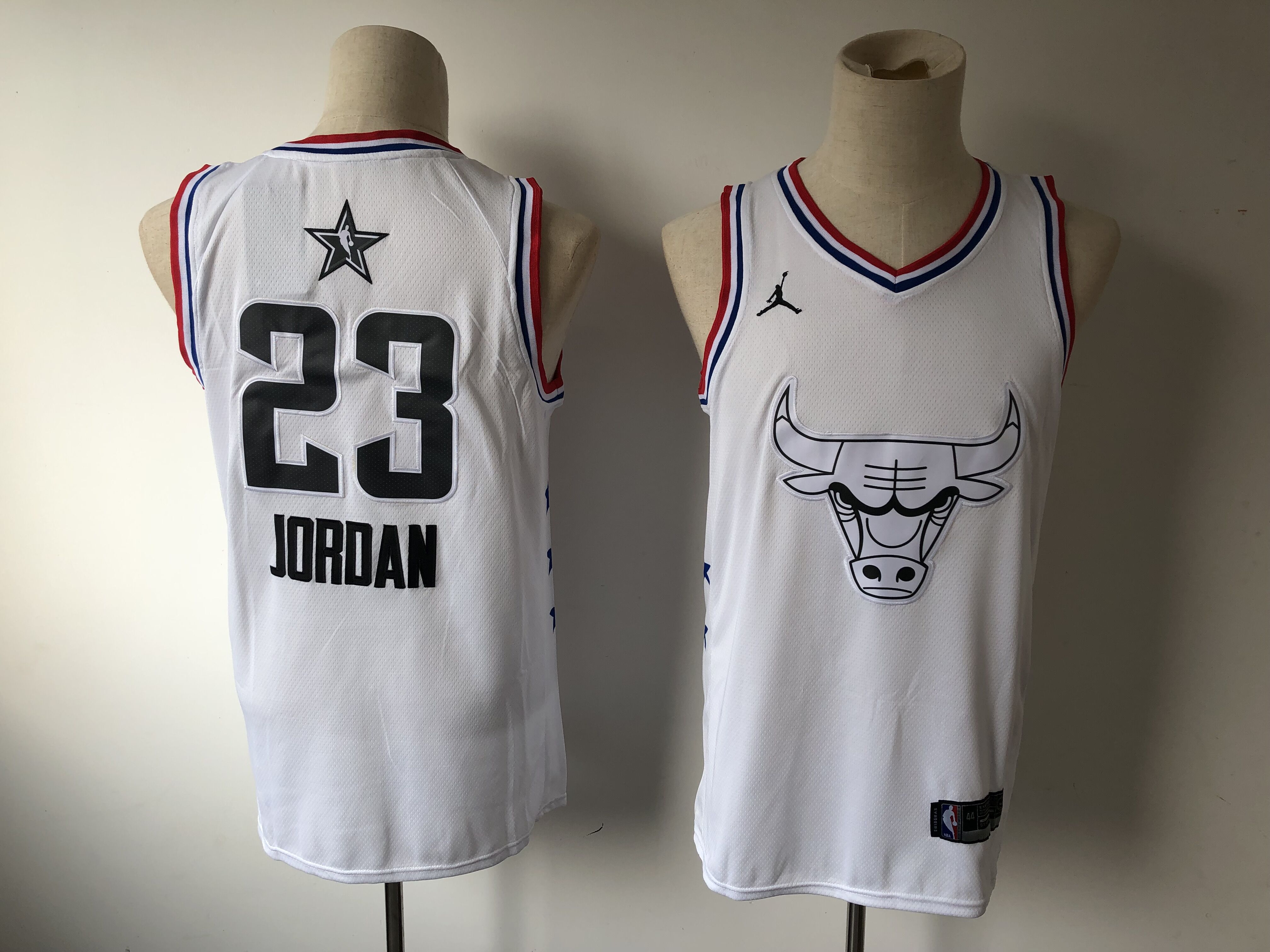 Men Chicago Bulls 23 Jordan White 2019 All Star NBA Jerseys